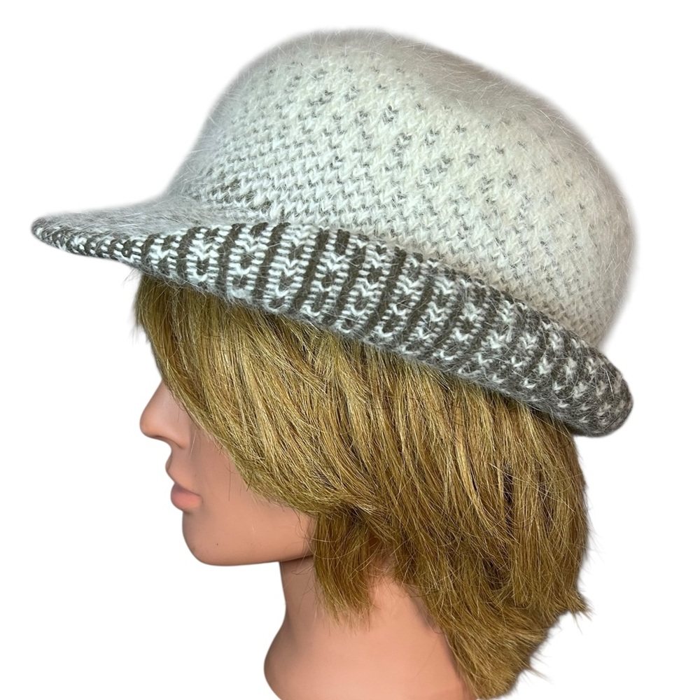 Vintage Mohair Wool Knit Visor Hat Kate’s Boutique Canada